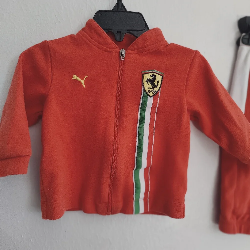 Baby Puma Vintage Red Ferrari Baby Tracksuit - Picture 2 of 4